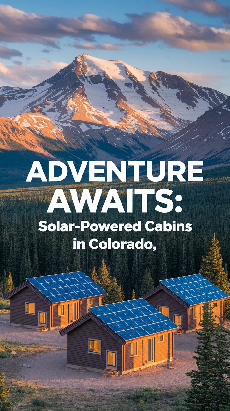 Eco-cabins in Colorado Rockies powered by solar energy
