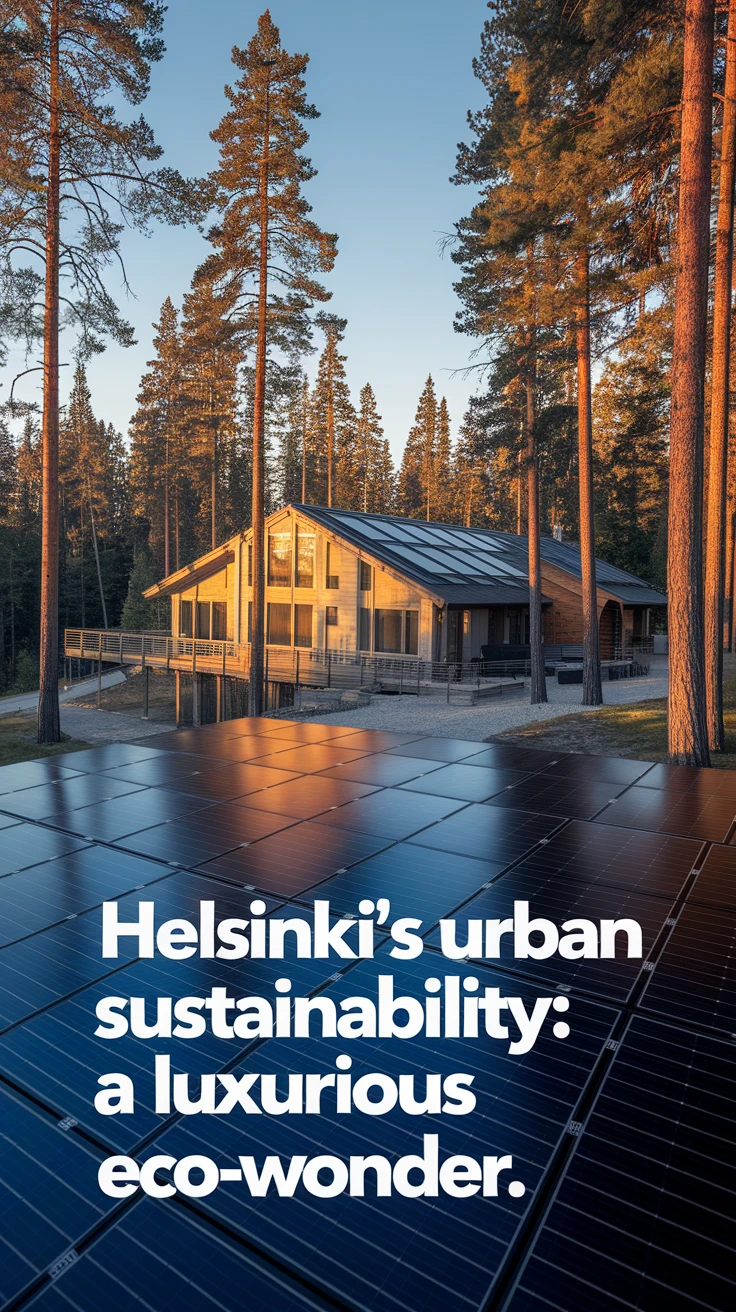 Luxurious eco-lodge in Helsinki emphasizing sustainability