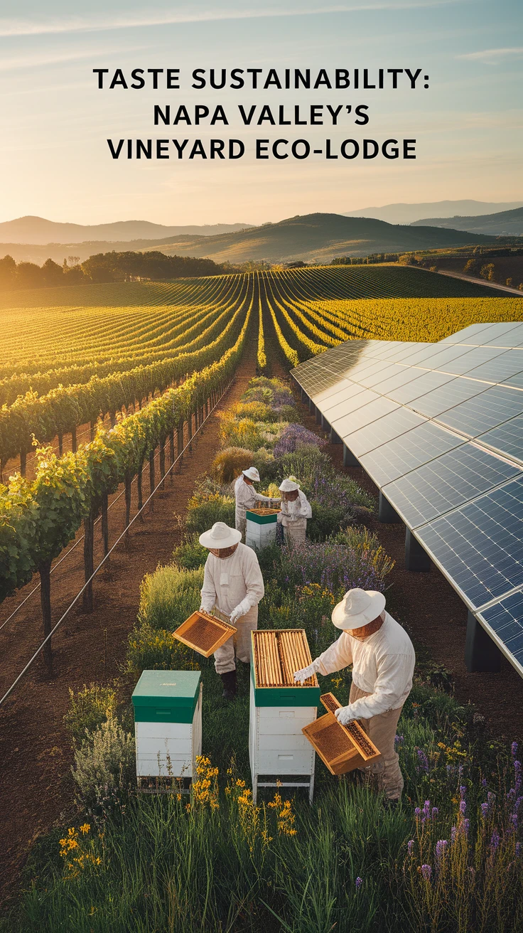 Vineyard eco-lodge promoting sustainable viticulture practices