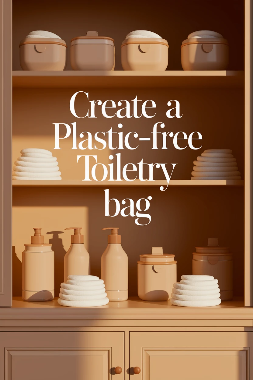 Reusable containers and cotton pads for plastic-free toiletry