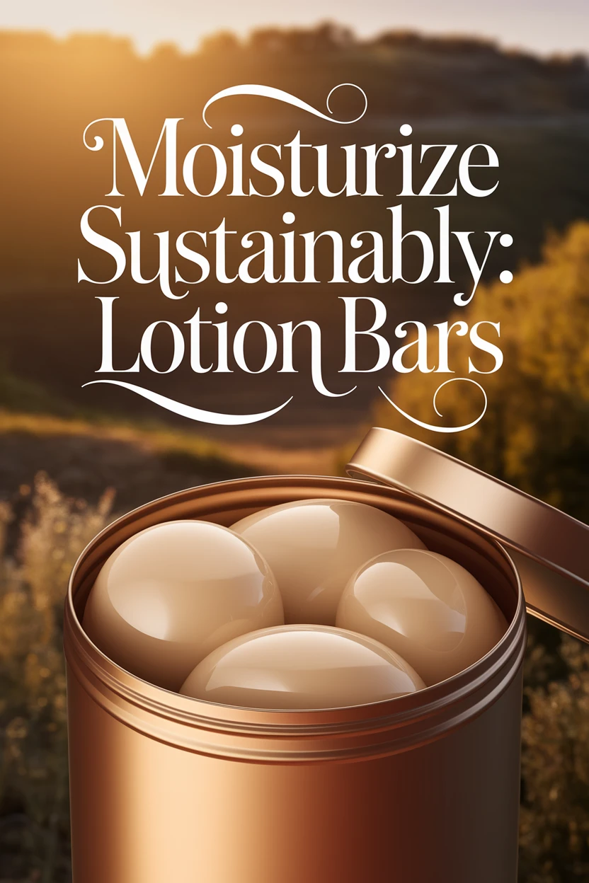 Solid lotion bars within a metal tin for eco-friendly moisturizing