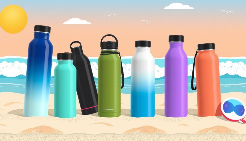insulated water bottles for beach